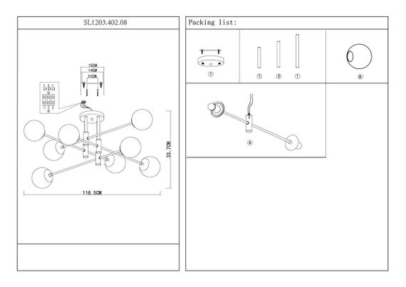 Потолочная люстра ST Luce Limano SL1203.402.08