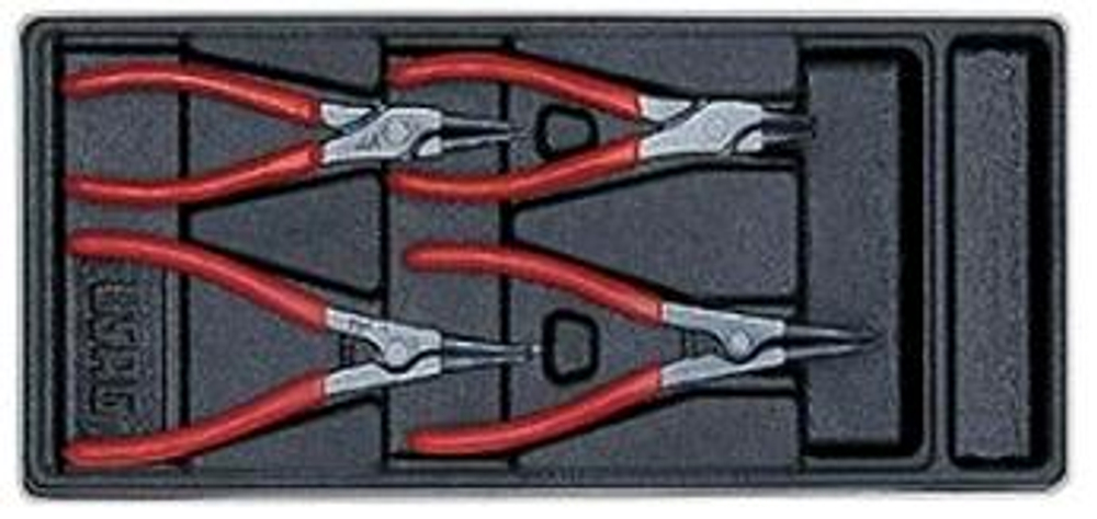 519/127N Набор съемников стопорных колец 4 предмета на ложементе, USAG (Италия)