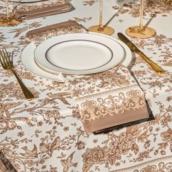 НАБОР САЛФЕТОК ИЗ 2-Х ШТ "ROYAL GARDEN",40Х40СМ, 100% ХЛОПОК ,БЕЖЕВЫЙ ,ТВИЛ