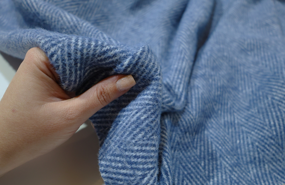 СИНЯЯ ЕЛОЧКА - Альпака-травка (КРВ613 Елена) (к0 незначительно испачкан с изнанки)