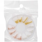 Украшение для нейл-арта «Nail Art Design», бусинки, цвет золото, серебро и бронза, в пакете, 7*7см