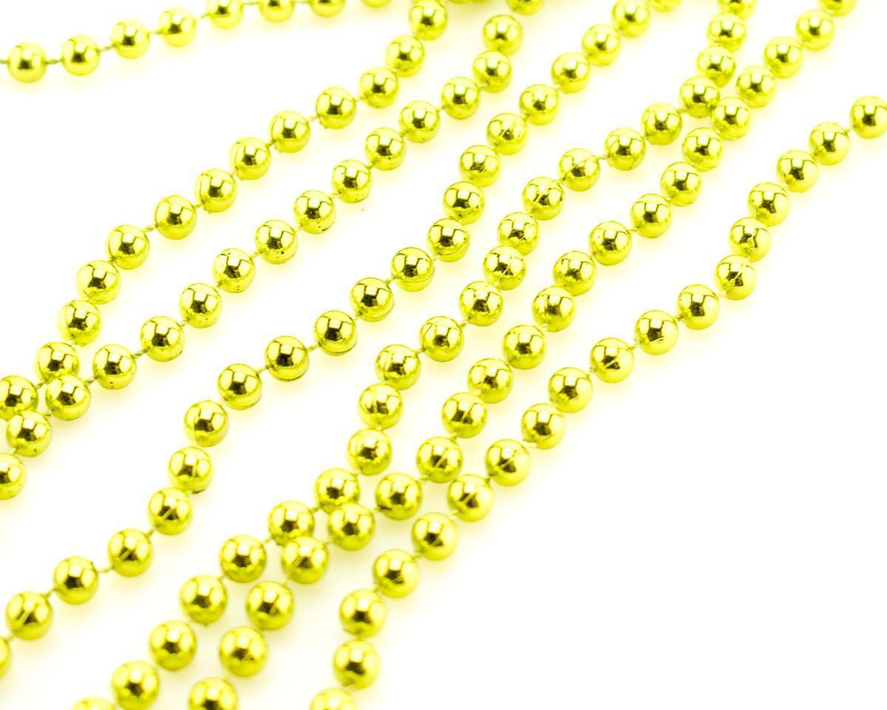 Новогодние бусы 7,5ммх2,7м, салатовый