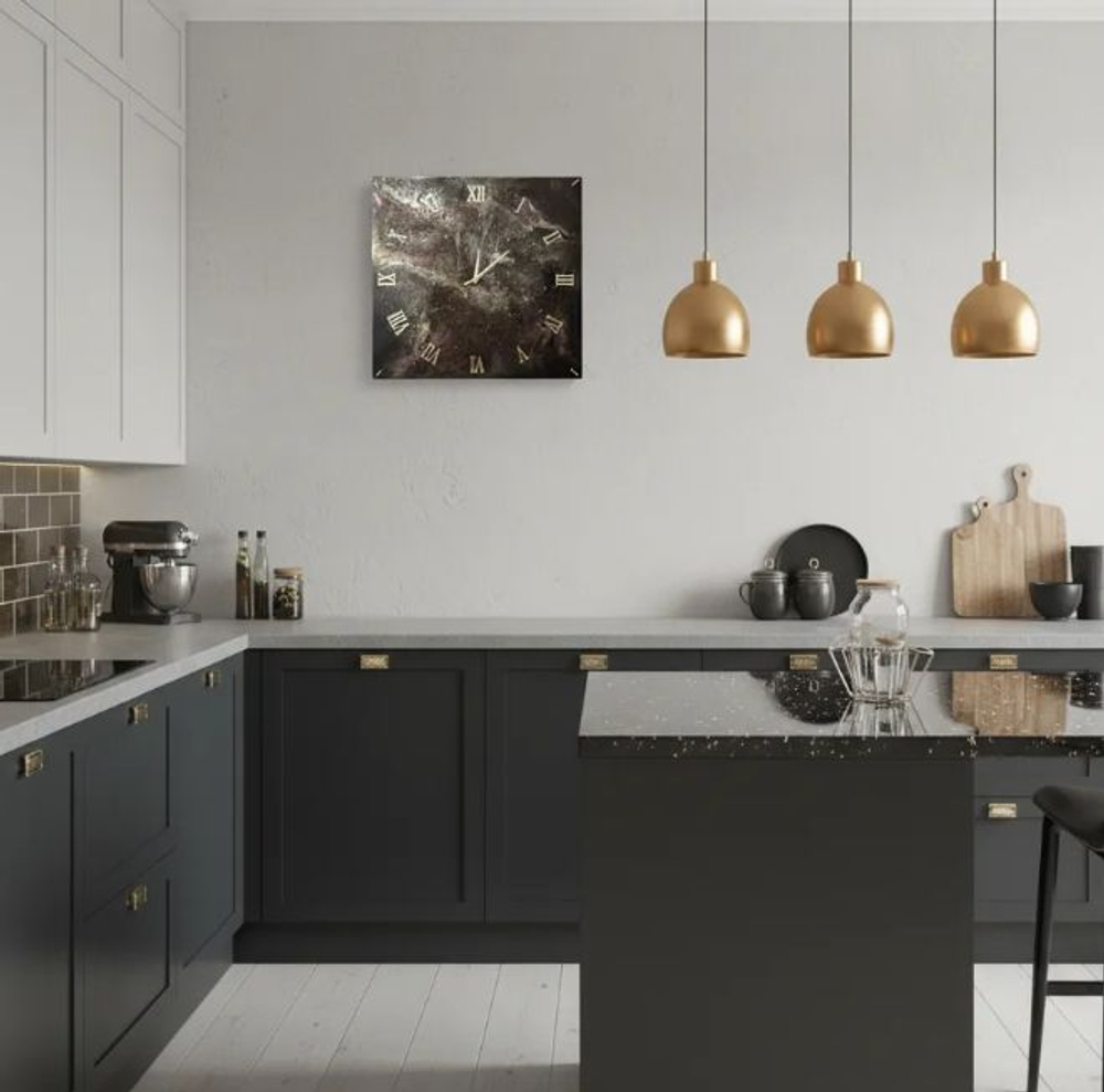 Настенные часы-картина из эпоксидной смолы подарочные