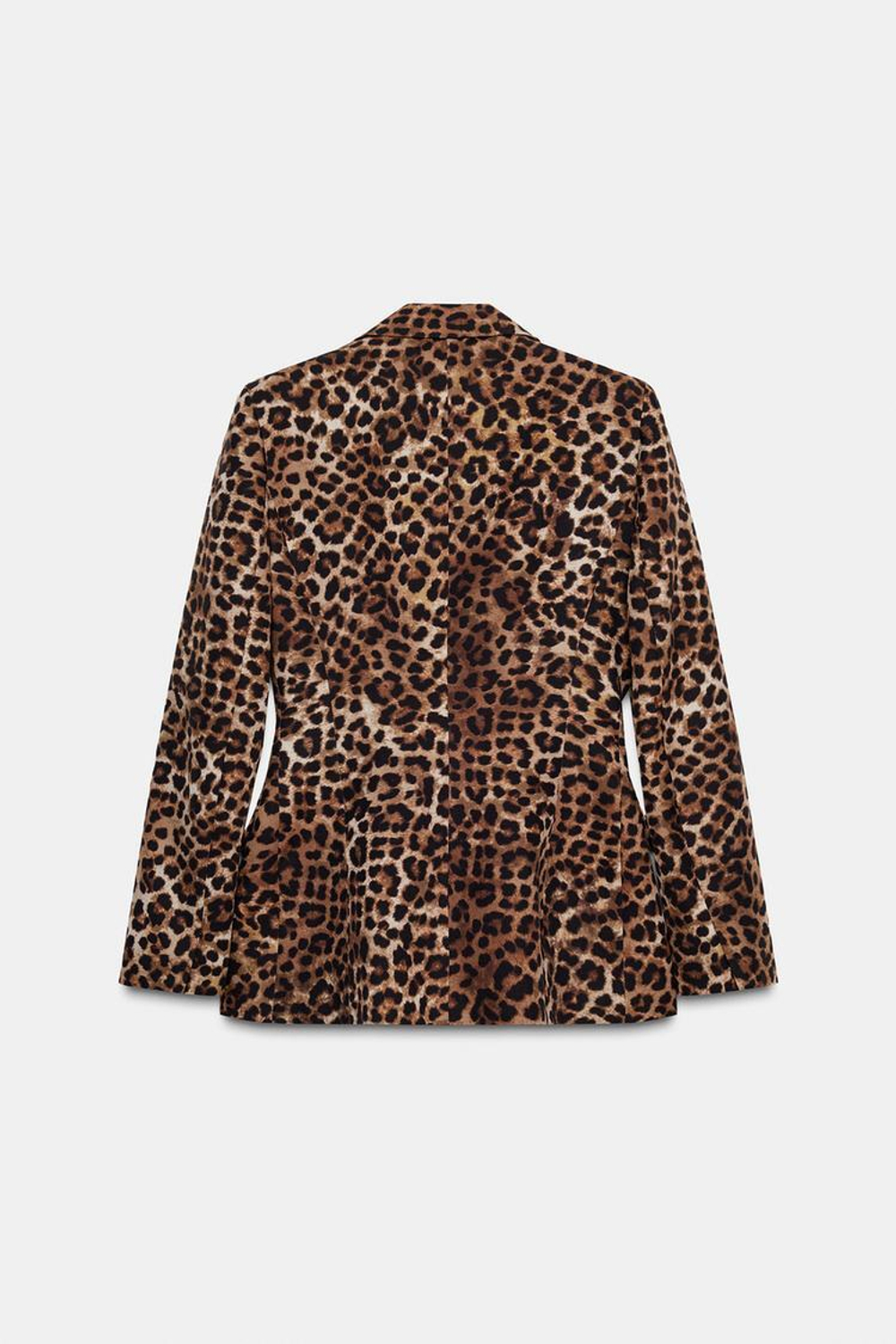 ZARA БЛЕЙЗЕР ОБЛЕГАЮЩЕГО КРОЯ С АНИМАЛИСТИЧЕСКИМ ПРИНТОМ, ЛЕОПАРДОВЫЙ