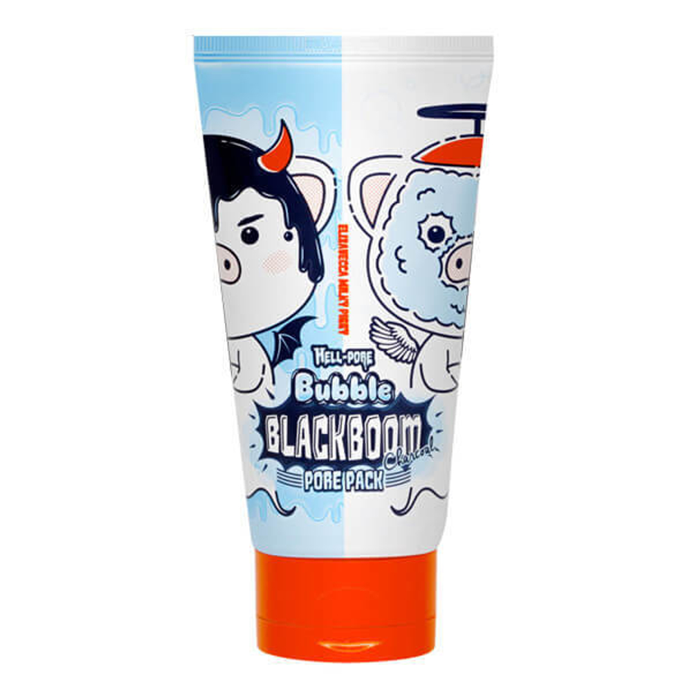 Черная кислородная маска для очищения пор Elizavecca Hell-Pore Bubble Blackboom Pore Pack