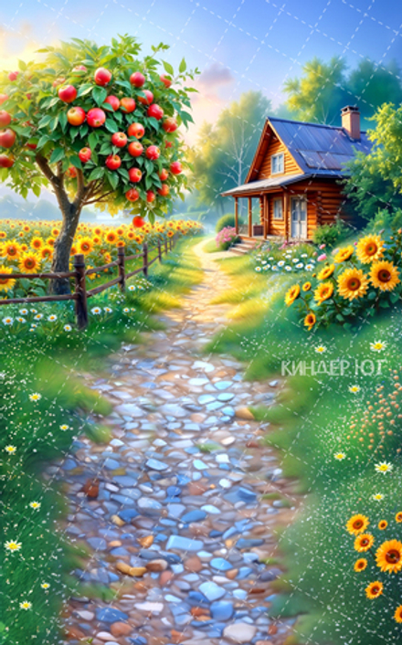 Фотофон "Деревенский пейзаж" арт. ФФ903-61