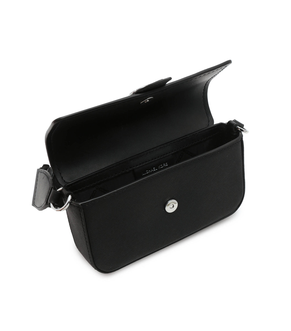 Кожаная сумка-мессенджер XS EW SLING Michael Kors - черный(32S3SGRC1L)