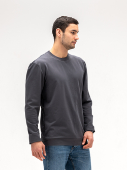 Лонгслив мужской хлопковый. Графит