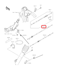 54012-0280. CABLE-THROTTLE,OPENING. Kawasaki KLX125-140-150