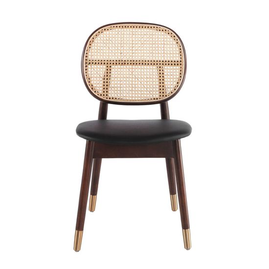 Стул DC1599 /4093 из экокожи и ротанга Испания 