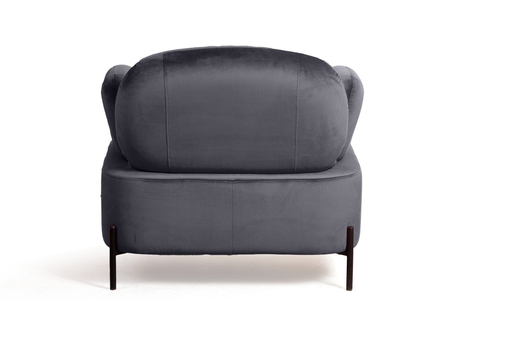 Кресло Dandy, бархат серый 27