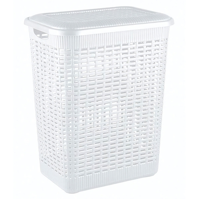 Корзина для белья 50л, 420х310х560 мм (белый)