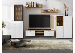 Модульная гостиная Эдолина дуб золотой / белый матовый комплектация 2