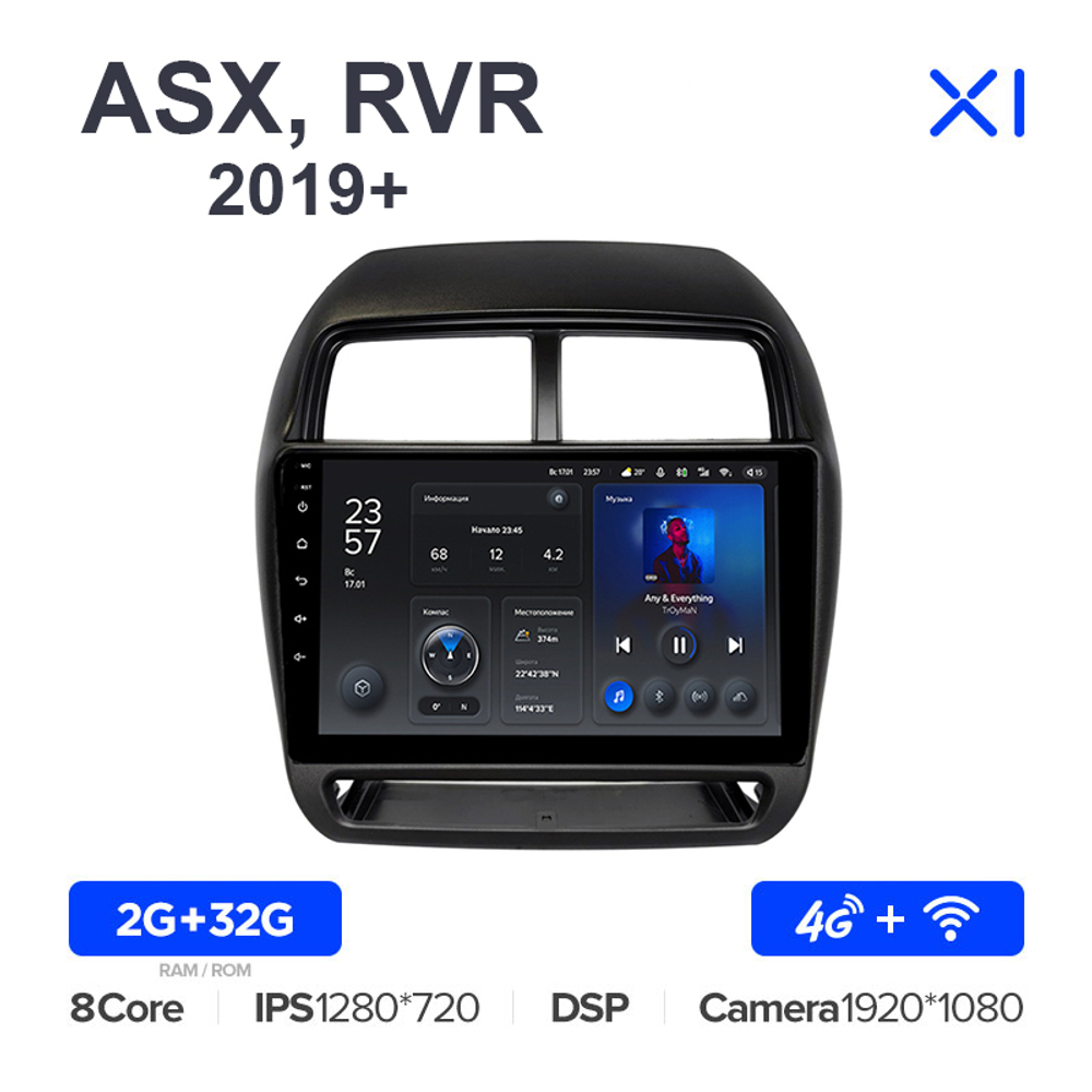 Teyes X1 9"для Mitsubishi ASX, RVR 2019+