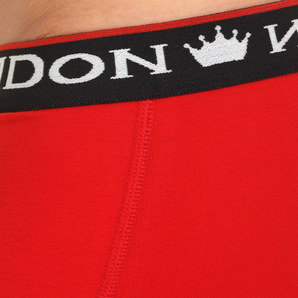 Красные мужские трусы-боксеры с пришивной брендированной резинкой (Размер: XXL) (Цвет: красный)