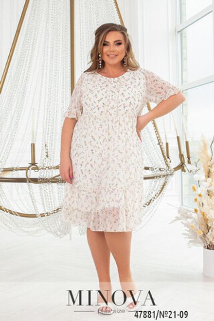 Платье 21-09-Молочный Minova Фото 2