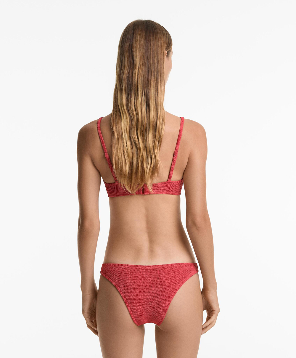 OYSHO Трусы-бикини с U-образным вырезом и средней посадкой, темно-кораллово-розовый