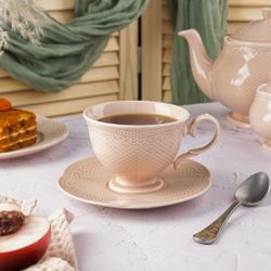 Чайная пара 285 мл d 10,2 см h7,8 см Aristocrat Peach Tea Noble [6]