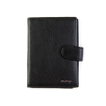 Стильная обложка для автодокументов чёрная из натуральной кожи DoubleCity 120-DC32-17A