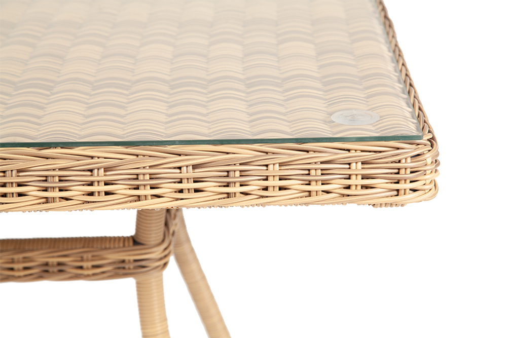 "Айриш" стол плетеный из искусственного ротанга, цвет соломенный