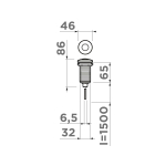 Пневматическая кнопка для измельчителя Omoikiri SW-01-AB022