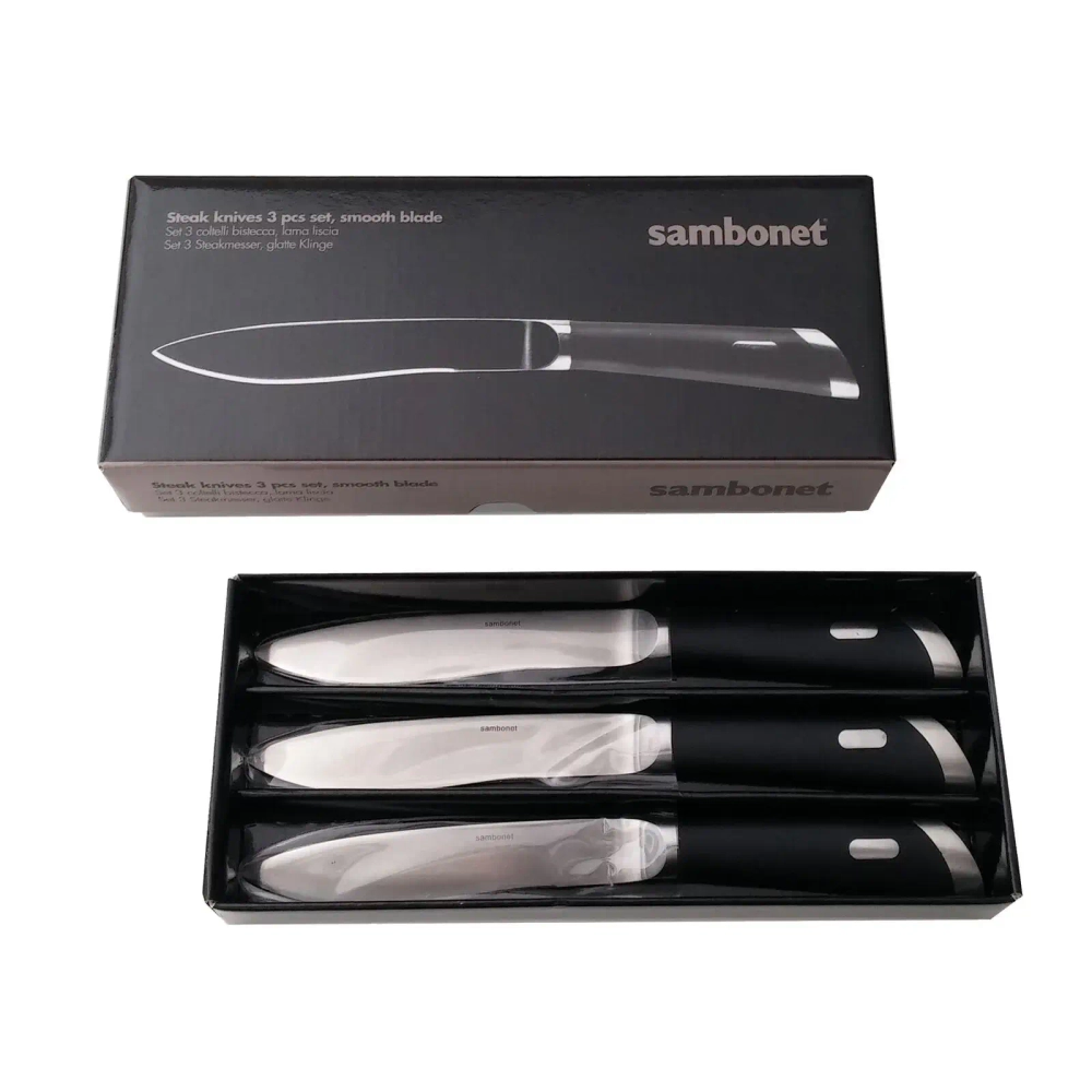 Sambonet Набор из 3 ножей для стейков T-Bone