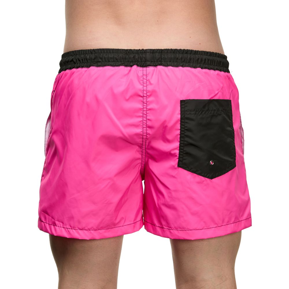 Мужские шорты фуксия с черным карманом сзади Sesmik STORM COLORS PINK