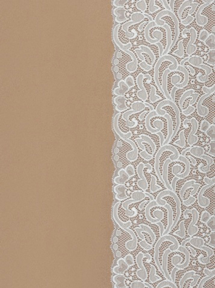 Кружевная эластичная ткань, ширина 8,5см, намотка +-5м белая