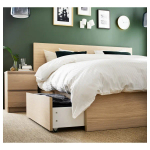 Ящик д/высокого каркаса кровати - IKEA MALM, дубовый шпон, беленый, 200 см МАЛЬМ ИКЕА
