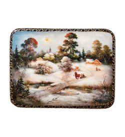 ШК-19/39-D Шкатулка в технике декупаж «Зима» (10х8х3,5)