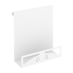 Навесной лоток для бумаг вертикальный узкий MAN-22.T-30 Металл Белый 230*110*250