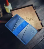 Кардхолдер Taiga складной косой край синий