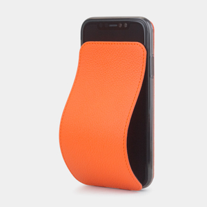 Чехол для iPhone XR из натуральной кожи теленка, оранжевого цвета