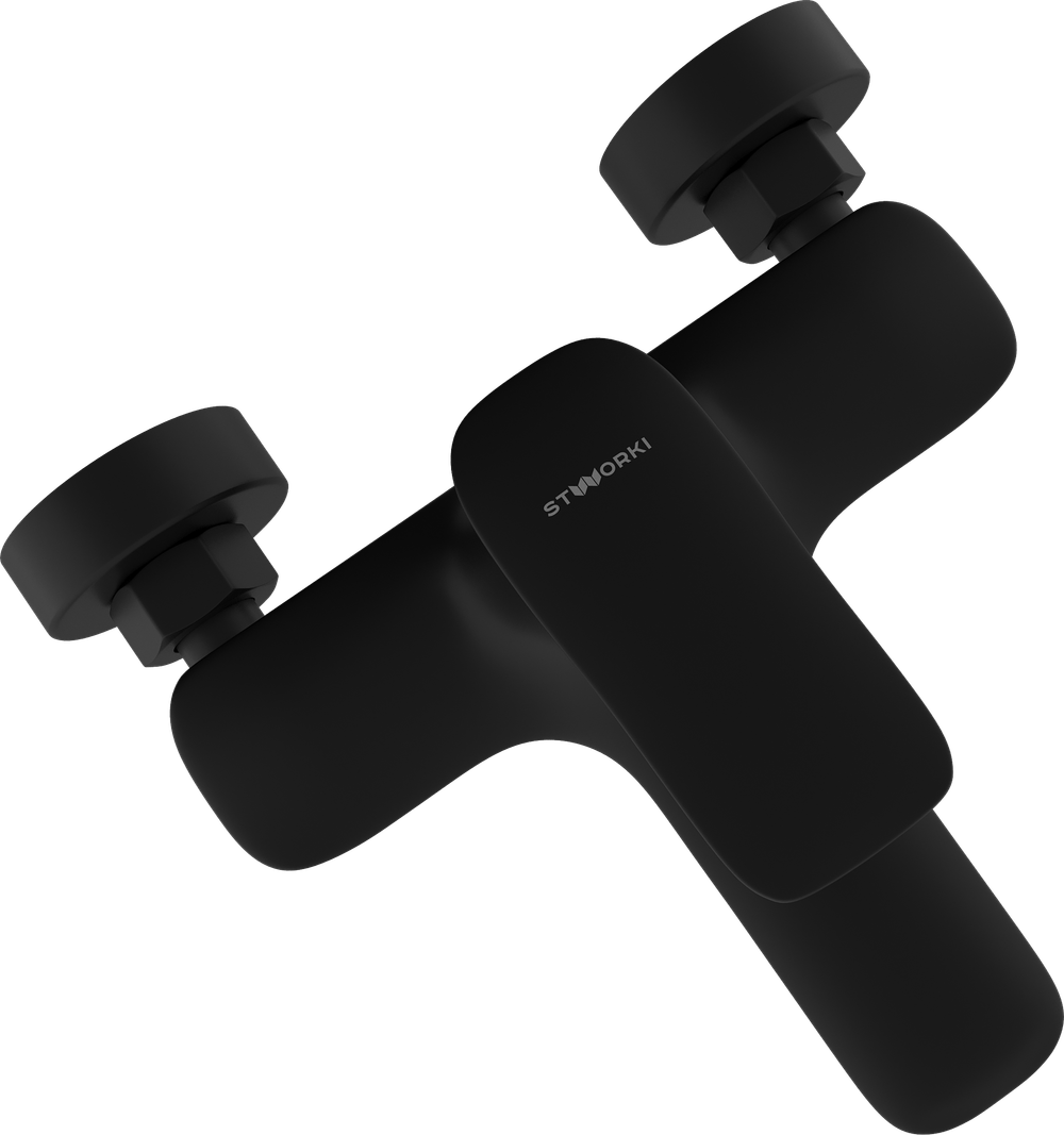 Смеситель для ванны с душем STWORKI Молде S23100BK матовый черный