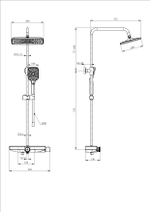 Душевая система с термостатом WONZON & WOGHAND ThermoKlick, Белый матовый (WW-B3098-A-MW)
