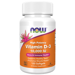 Now Foods Vitamin D3 10000 МЕ 120 softgels, Витамин Д3