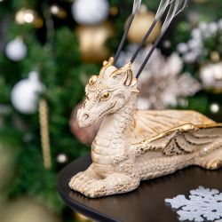 Подставка для благовоний и ароматических палочек Дракон Тесса Айвори