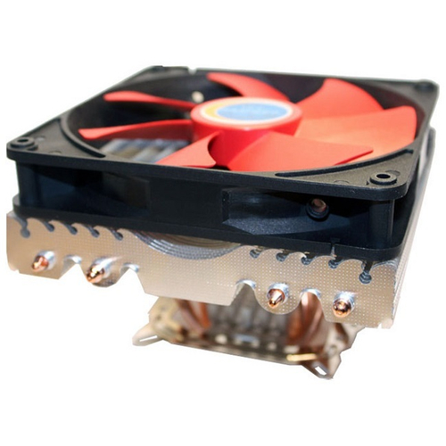 Кулер для процессора Ice Hammer IH-4366, Top-Flow, TDP 125W, 140x140 см, черный/красный (IH-4366)