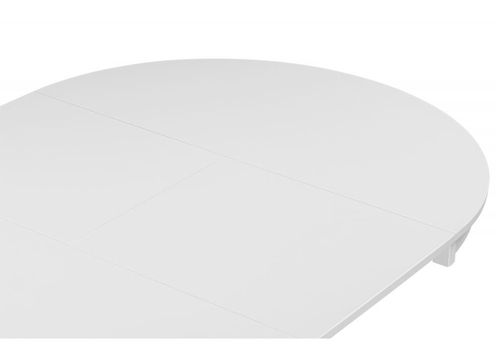 Стол деревянный Woodville Амадей 90(130)x90 белый матовый