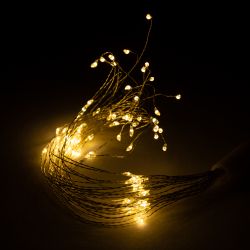 Светодиодная новогодняя гирлянда ЭРА ENIS-90W подвесной светильник Салют теплый белый 90 led 2*AA | Гирлянды