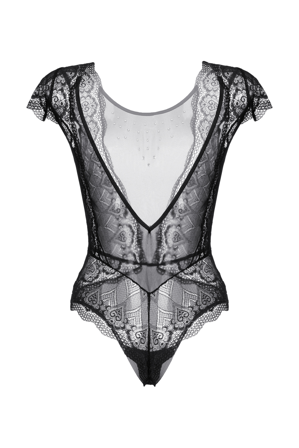 Боди Candy Girl с открытой спиной чёрное XL