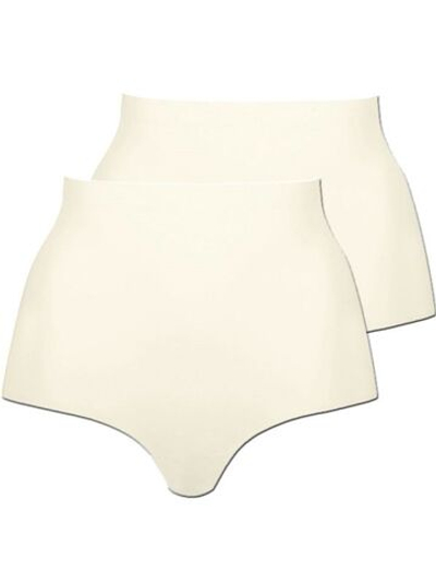 Набор из 2 трусов-макси из гладкого микроволокна (Размер: XL) (Цвет: кремовый)