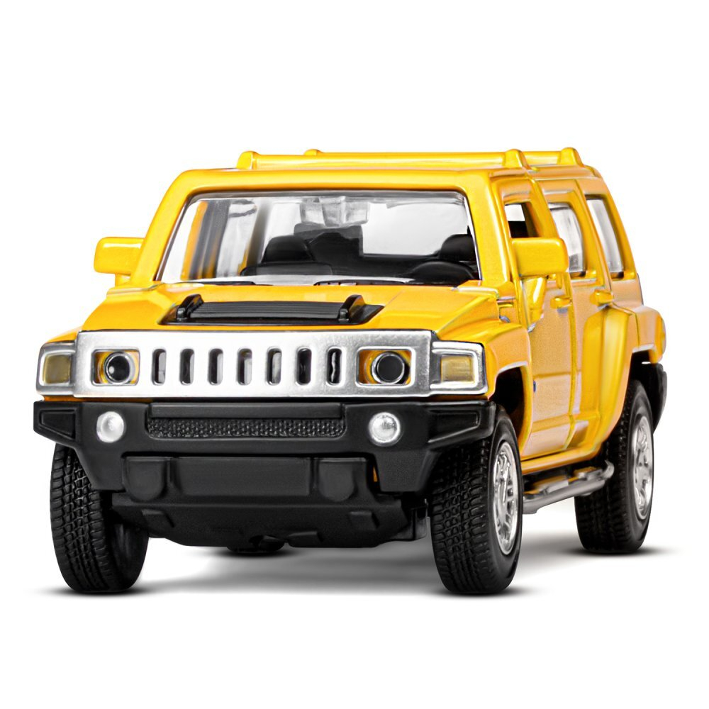 Модель 1:43  Hummer H3, желтый, откр. двери, инерция