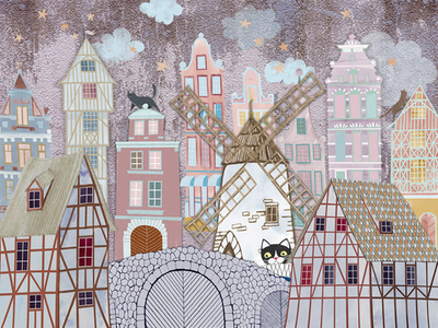 Дизайнерские обои Wall Street Wonder Cat