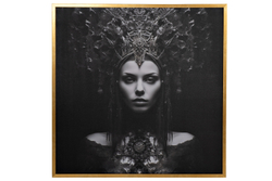 Холст 100х100см Garda Decor Царица фотопечать на натуральном холсте в золотом багете