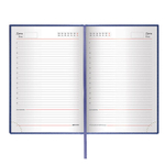 Ежедневник недатированный А5 (138х213 мм) BRAUBERG "Favorite", под фактурную кожу, 160 л., темно-синий, 123396