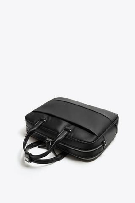 ZARA ПОРТФЕЛЬ С ТЕКСТУРОЙ, ЧЕРНЫЙ