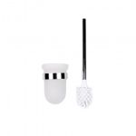 Ёршик туалетный настенный нерж. сталь/стекло SANTORINI 16342.B глянцевый