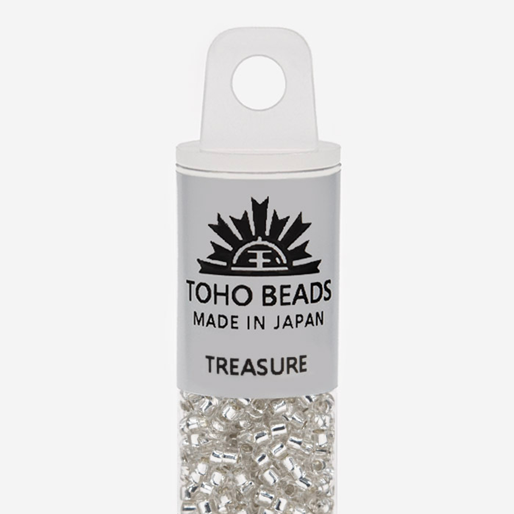 Японский бисер TOHO Treasure (№21), с внутренним серебрением, прозрачный