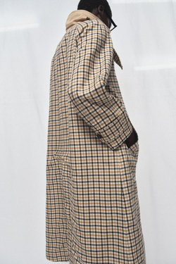 ZARA ДВУСТОРОННИЙ ТРЕНЧ В КЛЕТКУ — ZW COLLECTION, БЕЖЕВО-КОРИЧНЕВЫЙ